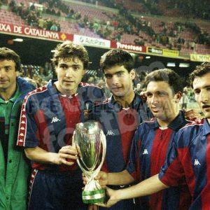 1992-93 Barcelona Home Shirt Intercontinental Kappa (Good) L - Image 4