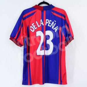 1997-98 Barcelona Home Shirt #23 DE LA PEÑA Champions League Kappa