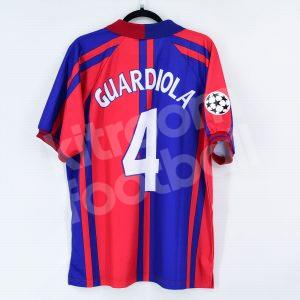 1997-98 Barcelona Home Shirt #4 GUARDIOLA Champions League Kappa
