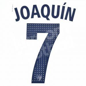 2012-13 Malaga CF Home Name Number Set #7 JOAQUIN Repro