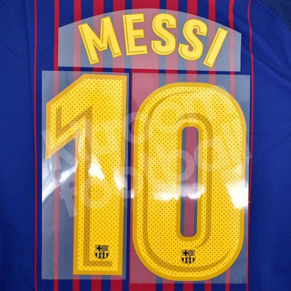 2017-18 FC Barcelona player Issue name set nameset away third Messi jersey shirt 