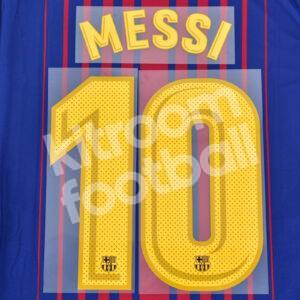 2017-18 Barcelona Home Name Number Set #10 MESSI Repro v3