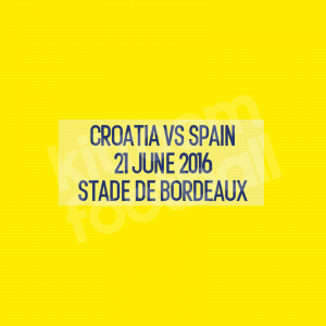 UEFA Euro 2016 Spain Match Day Transfer MDT Patch vs Croatia GK (Blue)