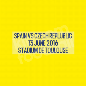 UEFA Euro 2016 Spain Match Day Transfer MDT Patch vs Czech Republic GK (Blue)