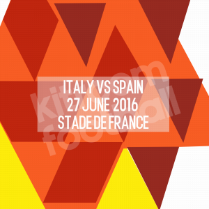 Euro 2016 Spain Match Day Transfer MDT Patch vs Italy White Repro