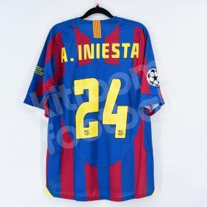 Barcelona Final Paris 2006 Shirt #24 A. INIESTA Champions League (Replica) L
