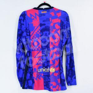 2021-22 Barcelona Champions League Player Issue  Shirt  *New* LS Size L - Image 3