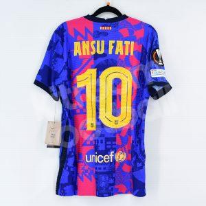 2021-22 Barcelona Third Match Shirt #10 ANSU FATI *New* M Europa League Dri-FIT ADV - Image 1