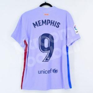2021-22 Barcelona Away Match Shirt #9 MEMPHIS *New* L La Liga Dri-FIT ADV