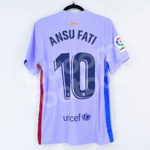 2021-22 Barcelona Away Match Shirt #10 ANSU FATI *New* M La Liga Dri-FIT ADV - Image 1