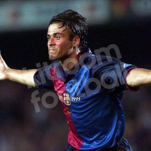 1999-00 Barcelona Home Shirt #21 LUIS ENRIQUE Centenario CL Nike (Very Good) XL - Image 4