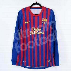 2011-12 Barcelona Player Issue Home L/S Shirt Nike (Damaged) L - Image 1