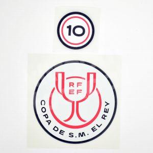 Original Player Issue 2021-22 Copa del Rey Patch 10 Titles Atletico Madrid