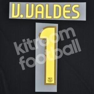 2008-10 Barcelona Goalkeeper Name Set #1 Victor VALDES (Repro)