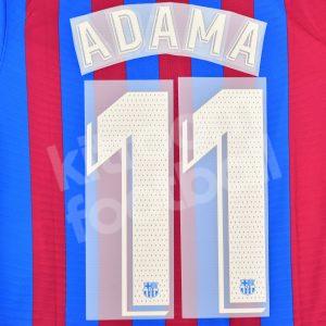 2021-22 Barcelona Home Name Set La Liga Repro - #11 ADAMA