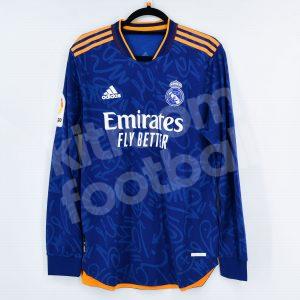 2021-22 Real Madrid Away Match Authentic Shirt #4 ALABA *BNWT* M L/S La Liga - Image 3