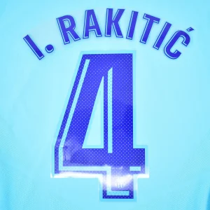 Original Player Issue 2017-18 Barcelona Away #4 I. RAKITIC Name Number Set Avery