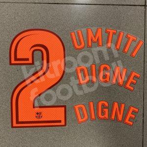 Original Player Issue 2017-18 Barcelona Third Names Numbers Job Lot Set Avery - Image 1