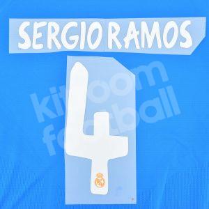 2013-14 Real Madrid Third Name Number Set #4 SERGIO RAMOS Repro