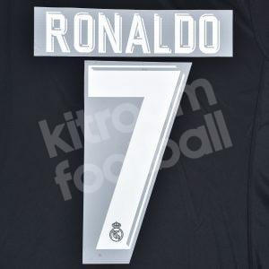 2017-18 Real Madrid Away Name Number Set #7 RONALDO Repro