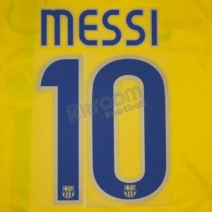 Original Player Issue 2008-10 Barcelona Away #10 MESSI Name Number Set Sipesa