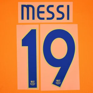 2007-08 Barcelona Third Name Number Set #19 MESSI Repro - Image 1