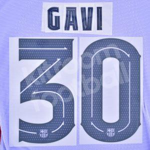 2021-22 Barcelona Away Name Number Set #30 GAVI Cup Version Repro