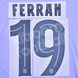 2021-22 Barcelona Away Name Number Set #19 FERRAN Cup Version Repro