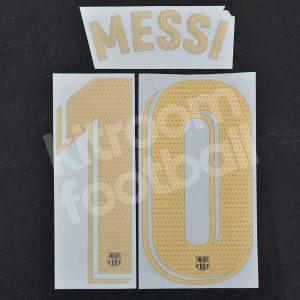 2020-21 Barcelona Away Name Set #10 MESSI La Liga Gold Repro
