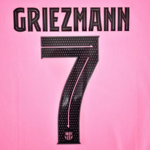 Original Player Issue 2020-21 Barcelona Third Name Number Set #7 GRIEZMANN Champions League Avery
