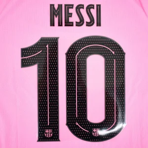 Original Player Issue 2020-21 Barcelona Third Name Number Set #10 MESSI Champions League Avery