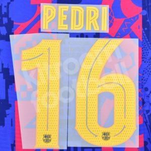 2020-22 Barcelona Third Name Number Set #16 PEDRI Cup Version Repro