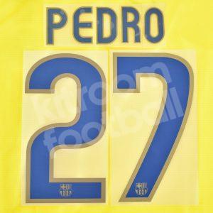 Original Player Issue 2008-09 Barcelona Away #27 PEDRO Name Number Set Sipesa