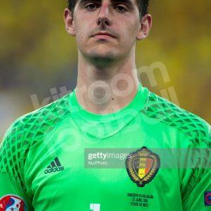 Euro 2016 Belgium Goalkeepr Shirt #1 COURTOIS Adizero (Very Good) M Green - Image 4
