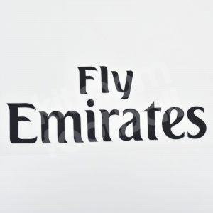 Fly Emirates Black Sponsor Patch Real Madrid La Liga with transparent border Repro