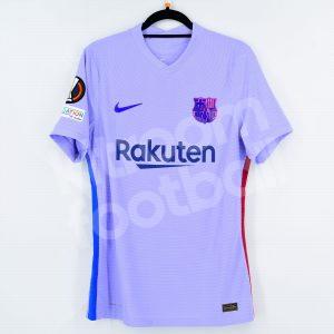 2021-22 Barcelona Away Shirt  #25 AUBAMEYANG Europa League Match Issued Un Worn - Image 3