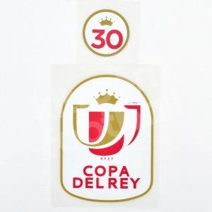 Original Player Issue 2020-21 Copa del Rey + 30 Patch Barcelona Badge Set