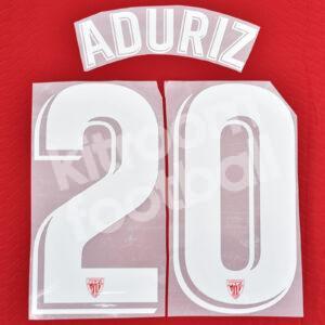 2019-20 Athetic Bilbao Home Name Number Set #20 ADURIZ Repro Dorsal