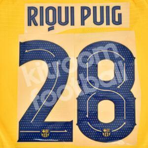 2019-22 Barcelona Third Name Number Set #28 RIQUI PUIG Cup Version Repro