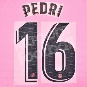 2020-21 Barcelona Third Name Number Set #16 PEDRI La Liga Repro