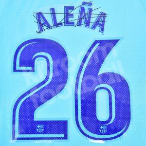 Original Player Issue 2017-18 Barcelona Away #26 ALEÑA Name Number Set Avery