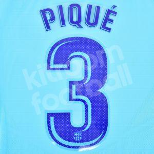 Original Player Issue 2017-18 Barcelona Away #3 PIQUÉ Name Number Set Avery