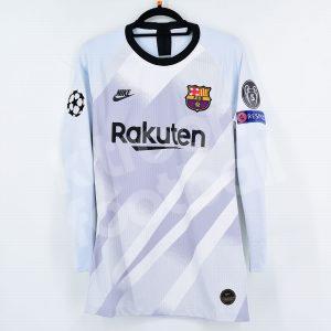 2019-20 UEFA Champions League Barcelona Player Issue Goalkeeper Long Sleeve Shirt #1 TER STEGEN (Nike) (Size M) - Image 3