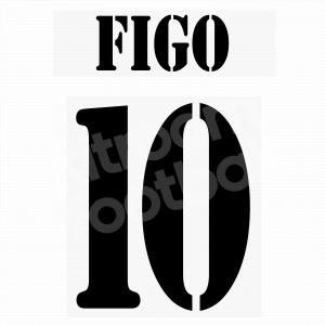 2000-01 Real Madrid Home Name Set #10 FIGO (Repro)