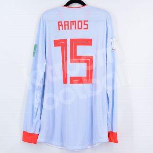 Spain World Cup 2018 Away Shirt Player Issue #15 RAMOS L/S 10 Climachill vs Portugal - Image 1