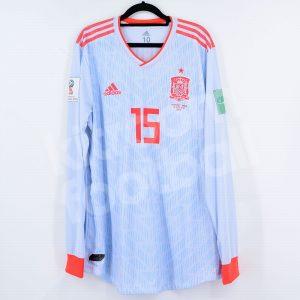 Spain World Cup 2018 Away Shirt Player Issue #15 RAMOS L/S 10 Climachill vs Portugal - Image 3