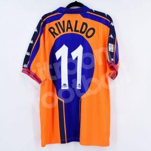 1997-98 Barcelona Away Shirt #11 RIVALDO Kappa (Good) L - Image 1