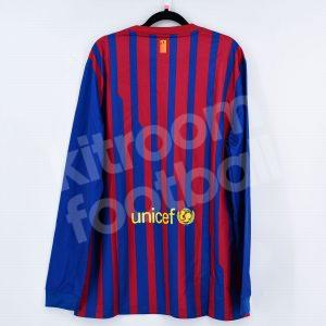 Official 2011-12 Barcelona Home Long Sleeve Shirt (Nike) (Size L) - Image 3