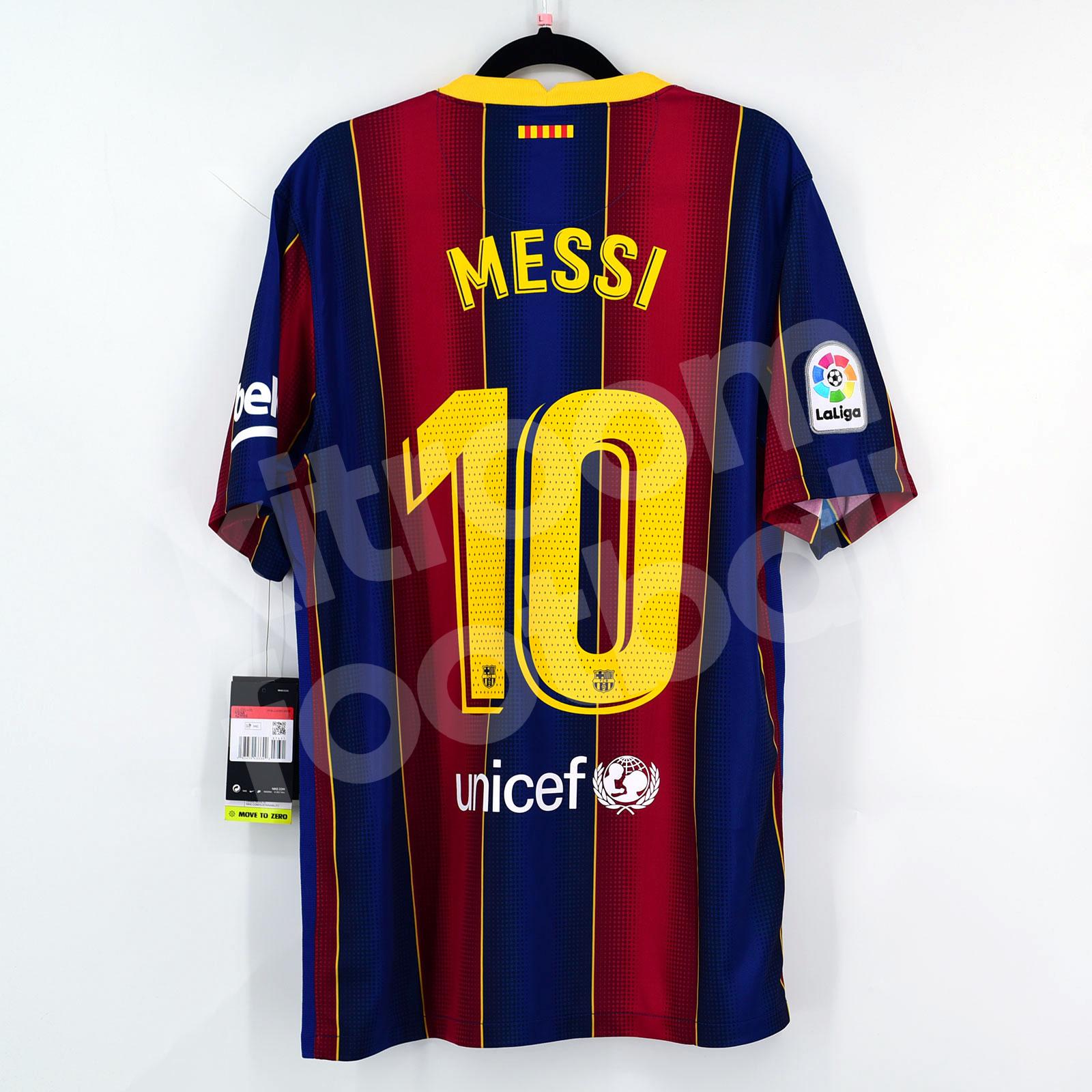 2020-21 Barcelona Home Shirt #10 MESSI La Liga *New* L – Kitroom
