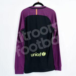 2016-17 Barcelona Player Issue Goalkeeper Black Shirt *New* UCL M LS - Image 3